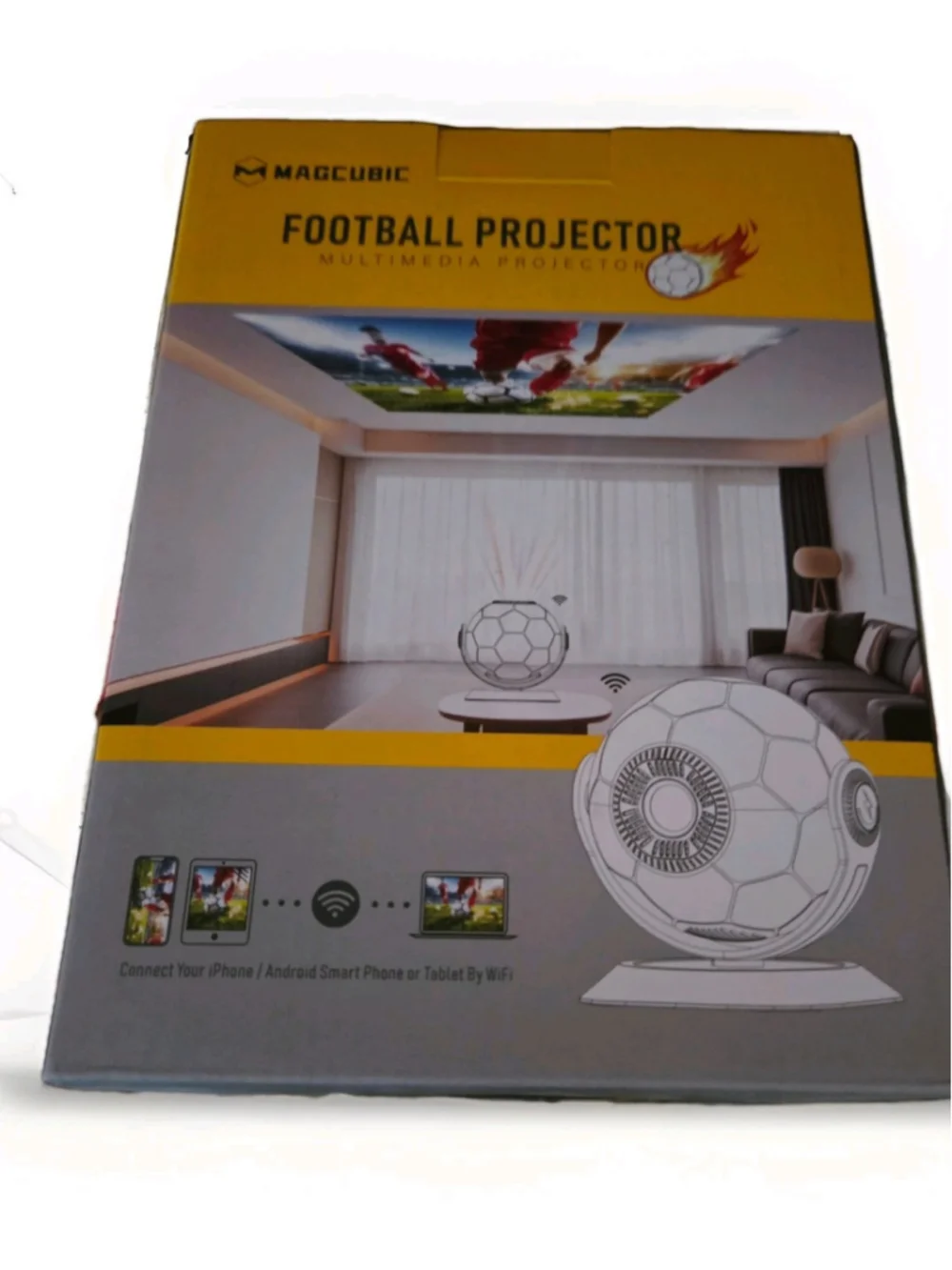 2026 Football-Themed Mini Projector Portable Projector with WiFi and Bluetooth